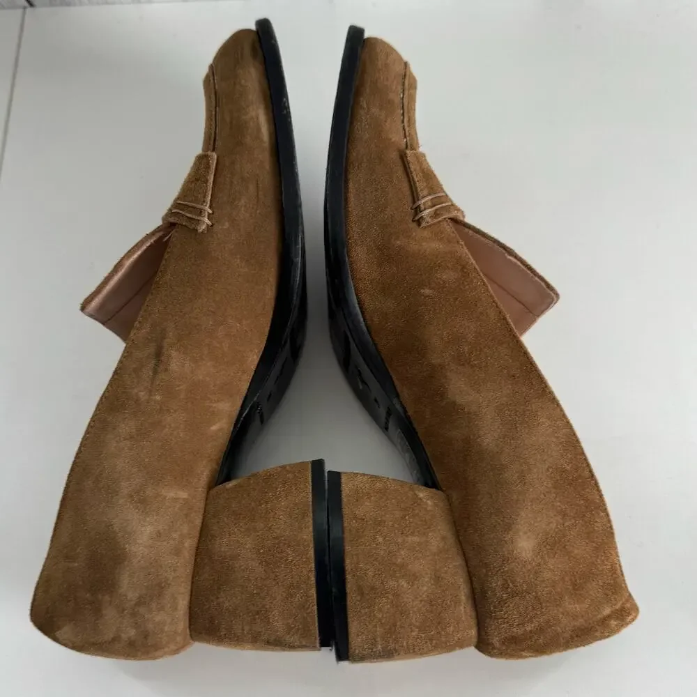 Nodaleto Square Toe Hazel Square Toe Pumps Suede Sz 39 (8.5) Italy Retail 645